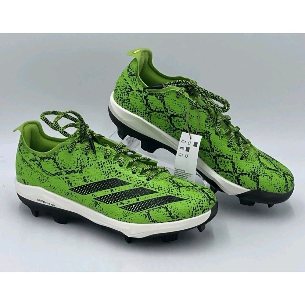 New Adidas Adizero Baseball Cleats Electric 2 Green Mamba JR7821 Men's Size 9